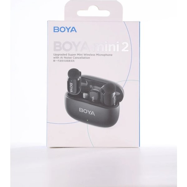 BOYA 2x Mini Mikrofon, trådlös, AI, 2,4 GHz