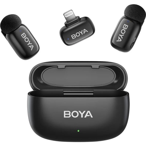 BOYA 2x Mini Mikrofon, trådlös, AI, 2,4 GHz