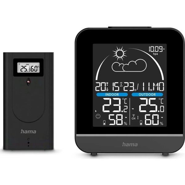 HAMA Väderstation - svart.