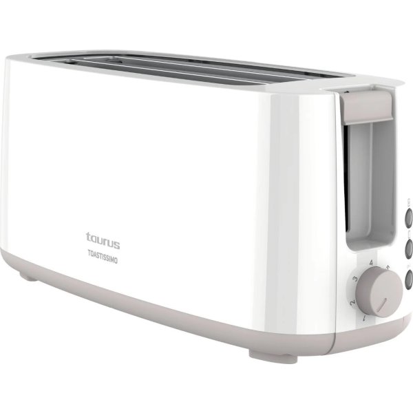 TAURUS Brödrost, Lång, Vit, Toastissimo