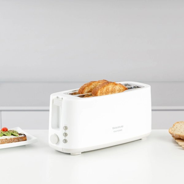 TAURUS Brödrost, Lång, Vit, Toastissimo