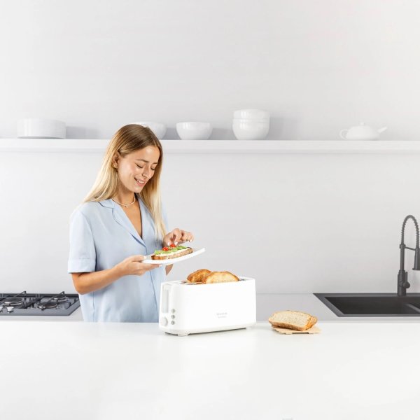 TAURUS Brödrost, Lång, Vit, Toastissimo