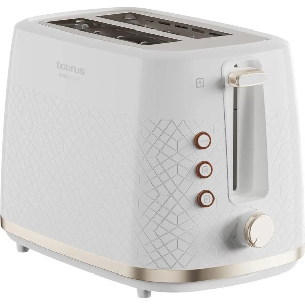 TAURUS Brödrost, Lång, Vit, Fusion Crunch