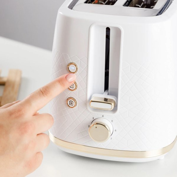 TAURUS Brödrost, Lång, Vit, Fusion Crunch