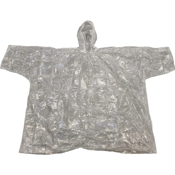 Regnponcho med huva och dragsko | One-Size