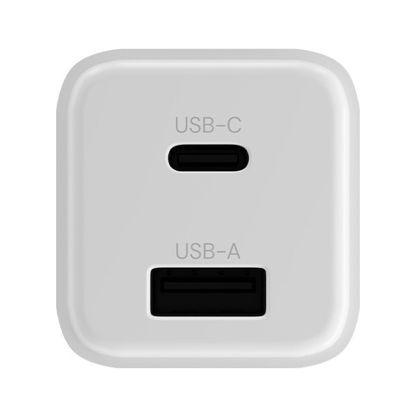 Allity Laddare, 1x USB-C, 1x USB-A, 30W - Vit