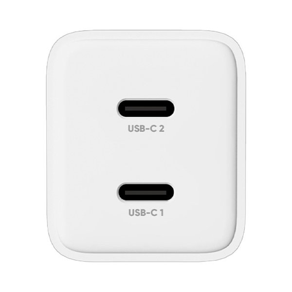 Allity Laddare, 2x USB-C, 45W - Vit