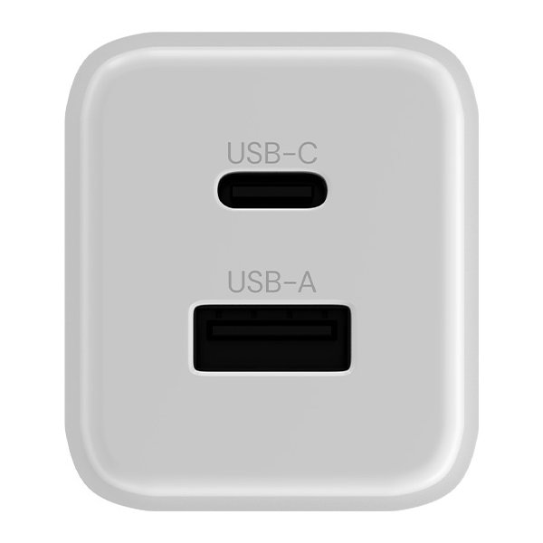 Allity Laddare, 1x USB-C, 1x USB-A, 45W - Vit