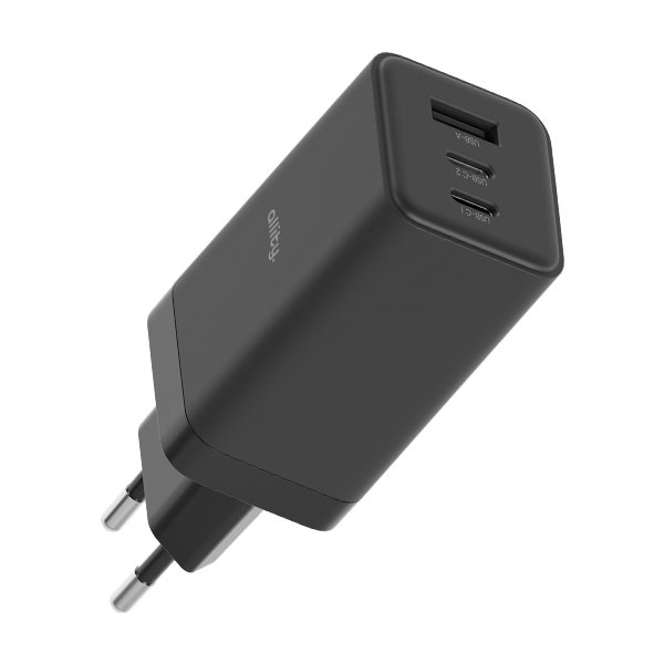 Allity 2x USB-C, 1x USB-A, 65W - Svart