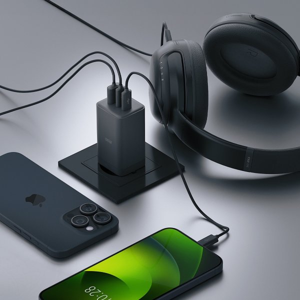 Allity 2x USB-C, 1x USB-A, 65W - Svart