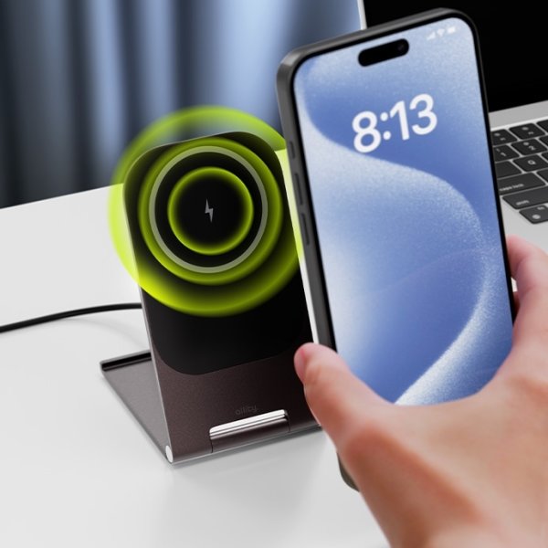 Allity Trådlös laddare, 15WMS, Grafit - AWC-200