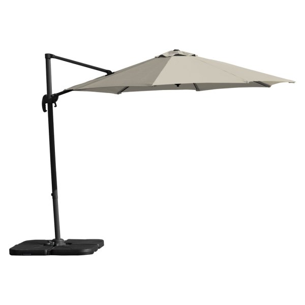 Hängparasol Ø3m inkl. fot och överdrag, beige