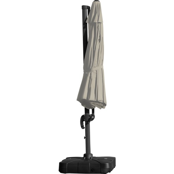 Hängparasol Ø3,5m inkl. fot m/hjul+överdrag, beige