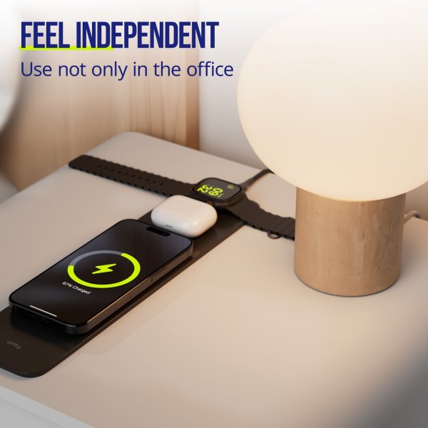 Allity Datorunderlägg, trådlös laddning 4-i-1, 15W