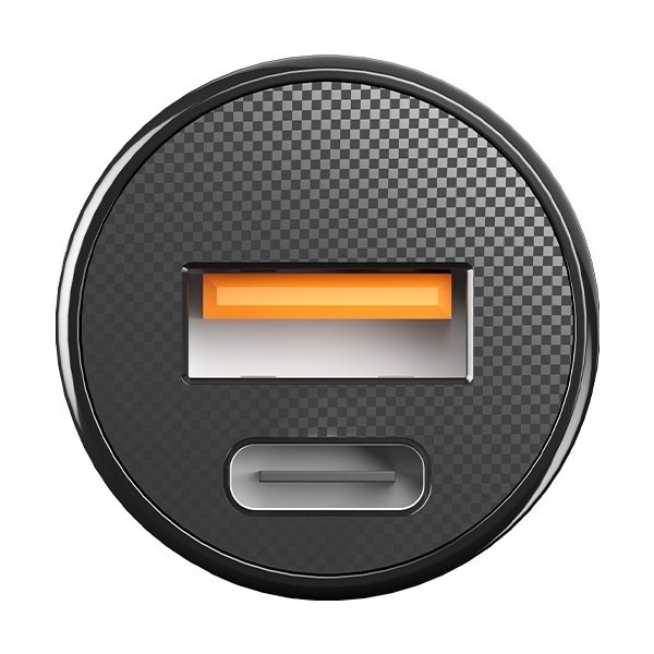 Allity Cigarstik, 1x USB-C, 1x USB-A. 30W - Svart