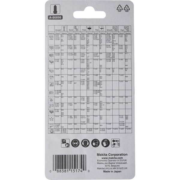 Makita Sticksågsbladset, 5 st.