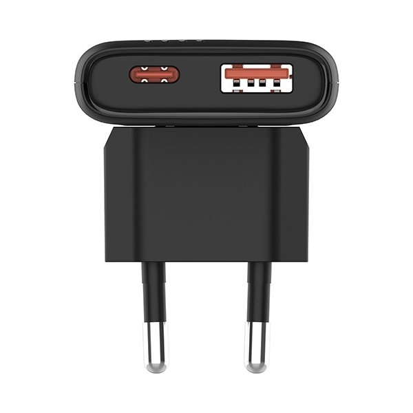 Allity Laddare, 1x USB-C, 1x USB-A, 65W - Svart