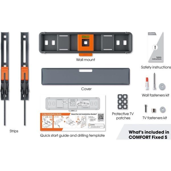 Vogel's TV-väggfäste, svart - TVM 3295