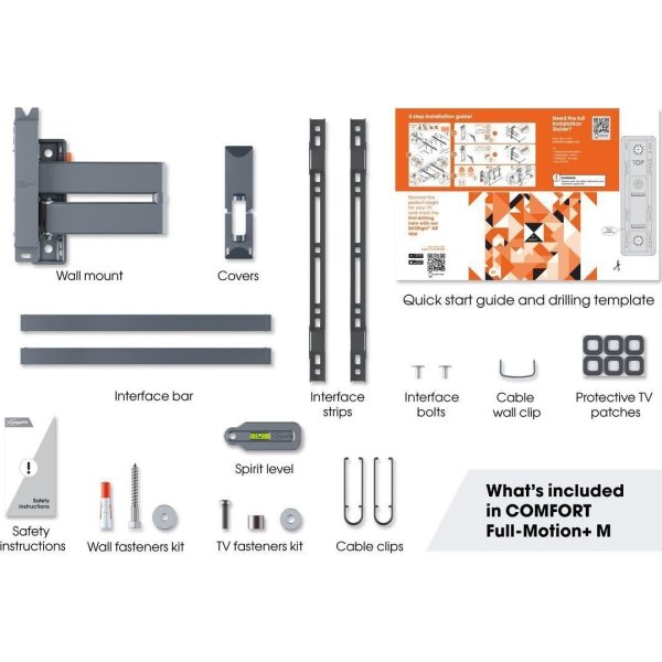 Vogel*s TV-väggfäste, svart - full motion