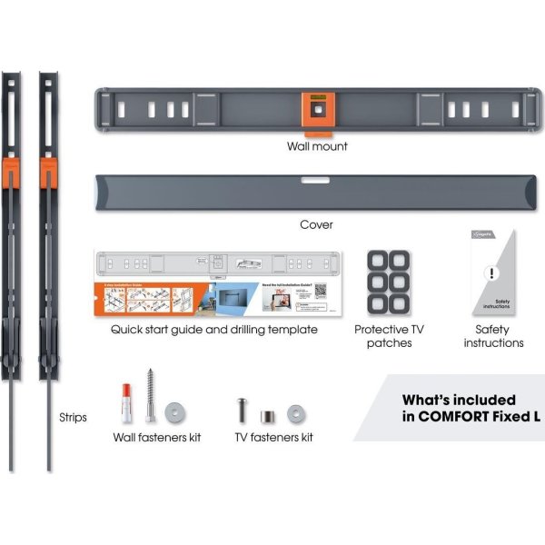 Vogel's TV-väggfäste, svart - TVM 3605