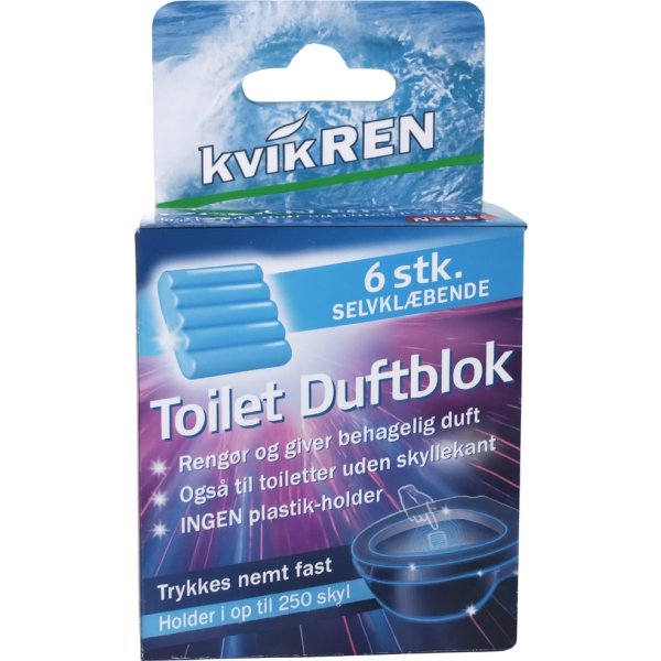 KvikRen Gel självhäftande WC-Block | 6 st.