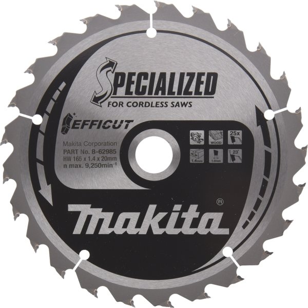 Makita Efficut-sågklinga, Ø165mm, 25T