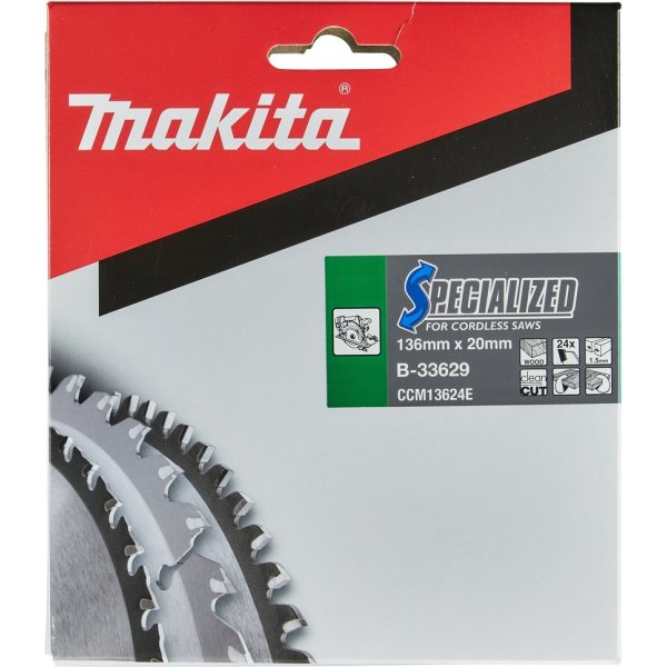 Makita HM-sågklinga, Ø136mm, 24T