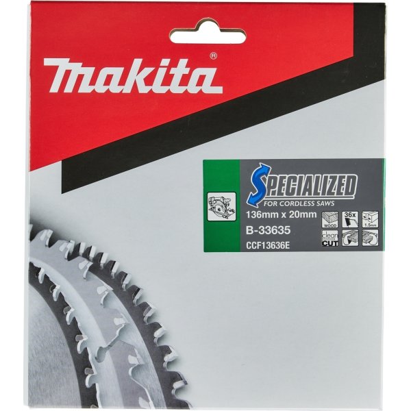 Makita HM-sågklinga, Ø136mm, 36T