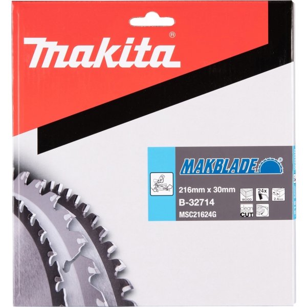 Makita HM-sågklinga Ø216mm, 24T, MakBlade