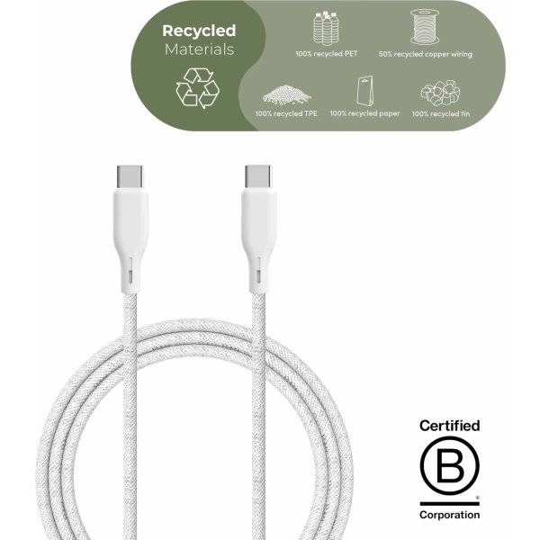 UPSTRÖM Ëssentials USB-C-laddkabel, 2,5m, 100W