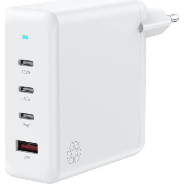 Upström laddare 100W, USB-C, USB-A, 3 Port