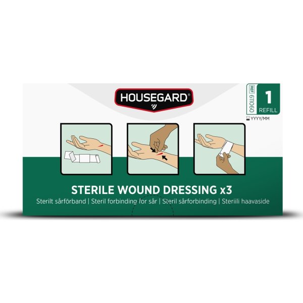 Housegard Sterilt sårförband - 3-Pack