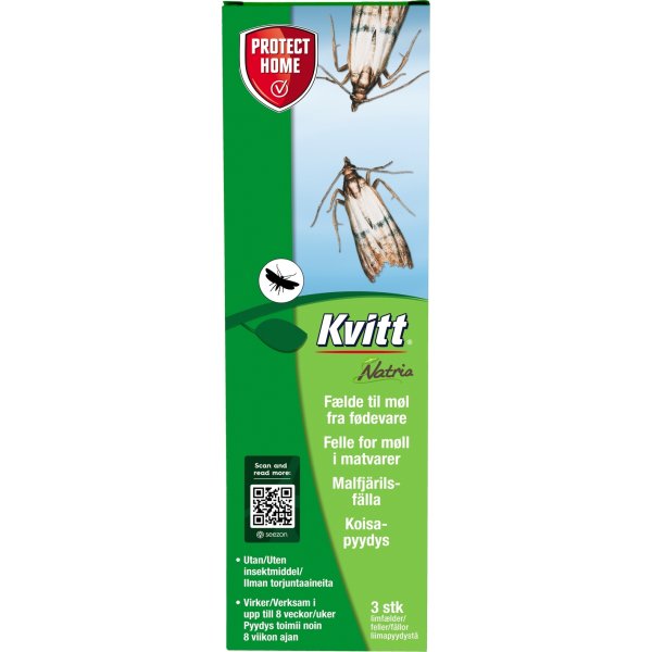 Kvitt Natria Fälla för livsmedelsmalar, 3 st.