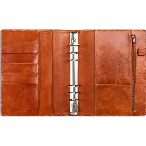 Burde 2026 Systemkalender Business, skinn, Brun