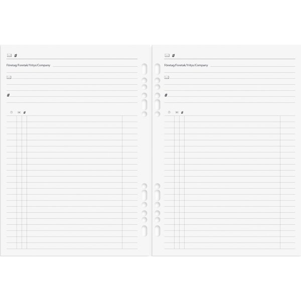 Burde 2026 Systemkalender Business, skinn, Brun