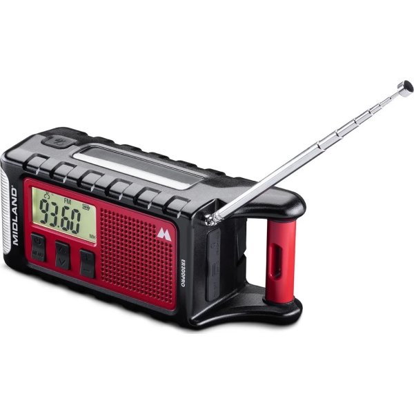 Midland Nödradio ER300 Pro, Powerbank, röd