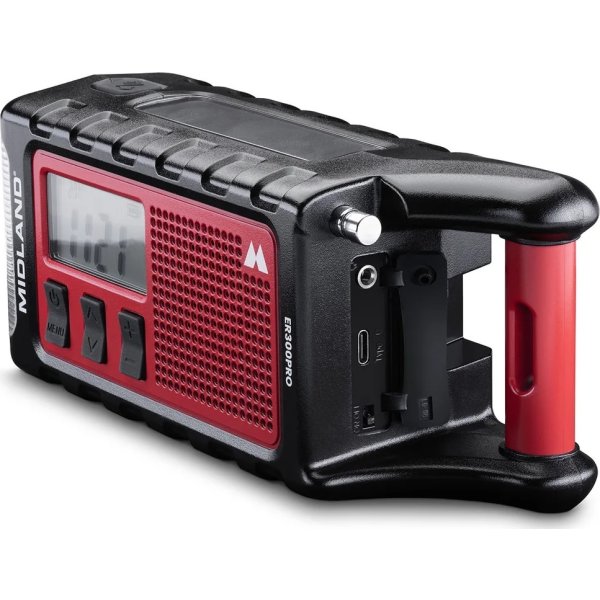 Midland Nödradio ER300 Pro, Powerbank, röd