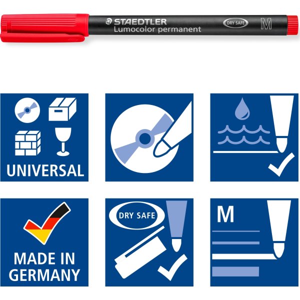 Staedtler Lumocolor 317 M märkpenna, permanent, or