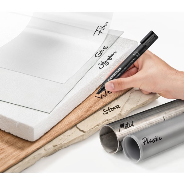 Staedtler Lumocolor 350 märkpenna, snedskuren, per