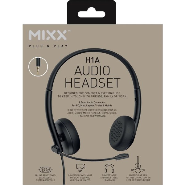 Mixx Headset Stereo/Mono H1a Kabel 3,5mm