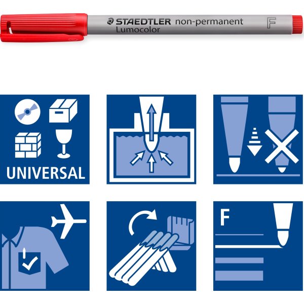 Staedtler Lumocolor 316 Märkpenna F, icke-permanen