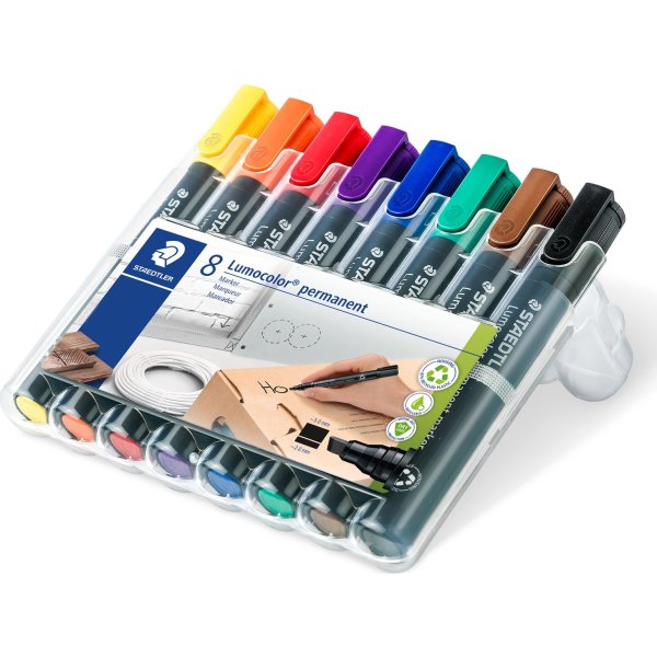 Staedtler Lumocolor 350 Märkpennor, snedskurna, pe