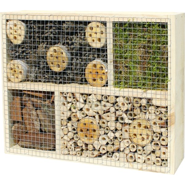 Insektshotell låda, stor, trä