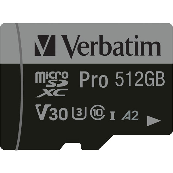 Verbatim Micro SDXC-kort, 512GB - Adapter