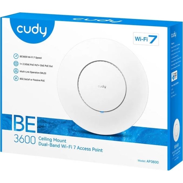 Cudy Access Point BE3600 WF7 2.5G PoE-adapter