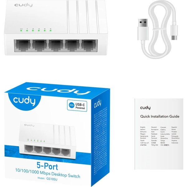 Cudy Switch Gs105u 5-Port Gigabit USB-C