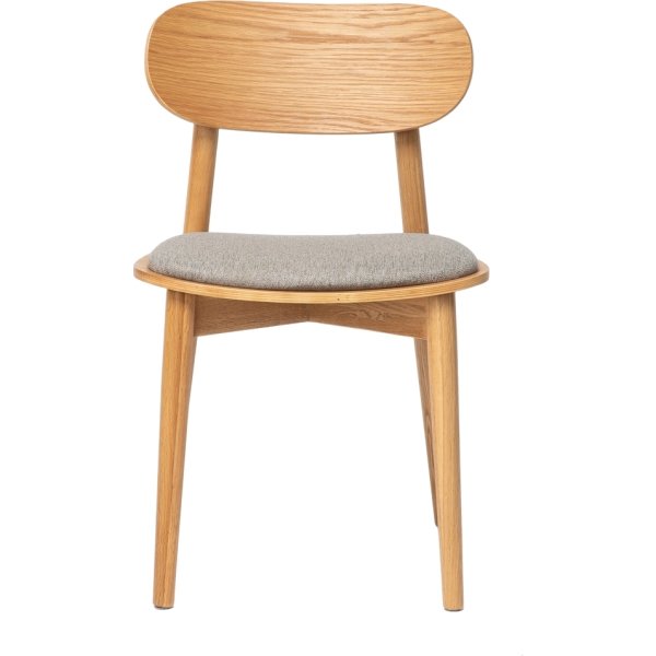 NordicLine kantinstol, ek/klädd sits