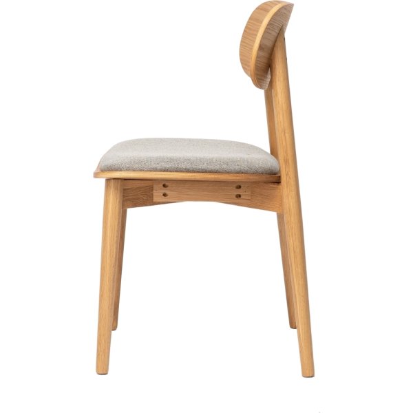 NordicLine kantinstol, ek/klädd sits