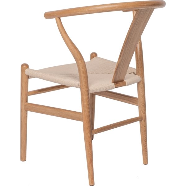 NordicLine kantinstol, ek/flätat säte