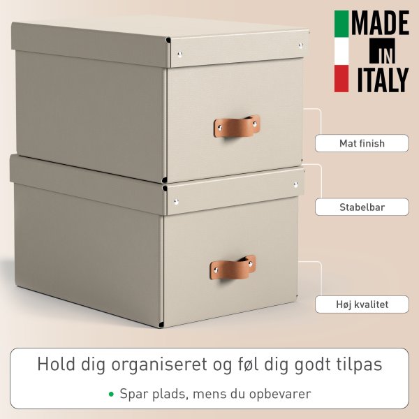 Leitz Puro Box m. lock | M | Beige | 2 st.